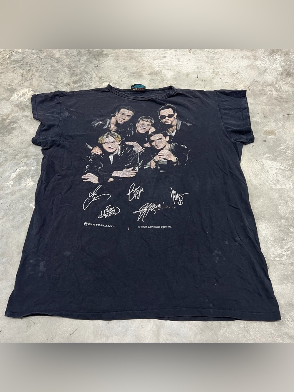 Vintage 1998 Backstreet Boys Tour Shirt Music Band Rare Size OS Winterland READ